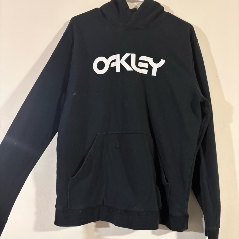 Oakley Black Hoodie with White Logo